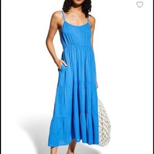 Xirena navy cotton gauze dress